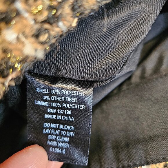 Worthington X Jason Bolden Women's Gold Multi Tweed Pants Size 8 - Picture 10 of 10